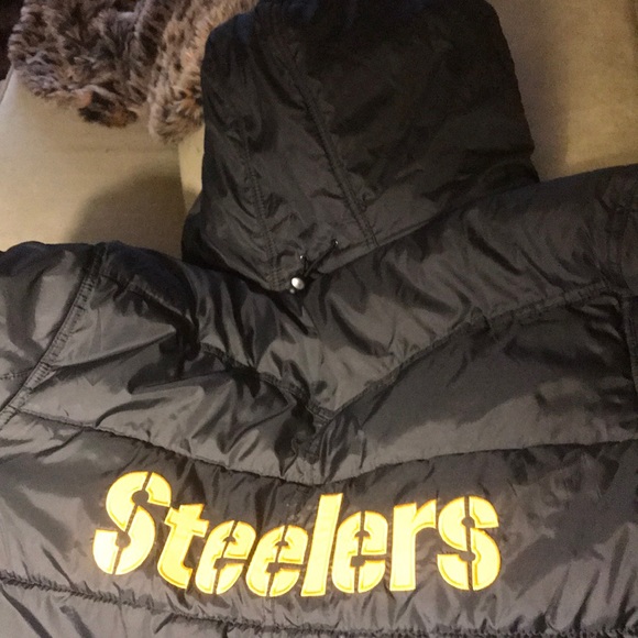 Steelers puffer jacket! Two breast pockets Large - Picture 7 of 8